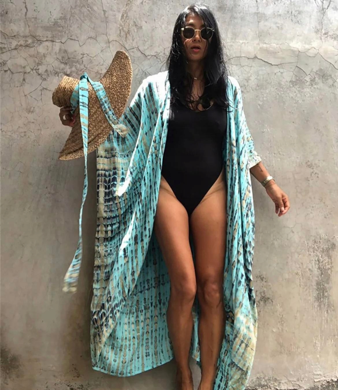 PAREO TUNIKA BOHO LETNIA SUKIENKA DŁUGA XXL Marka bez marki