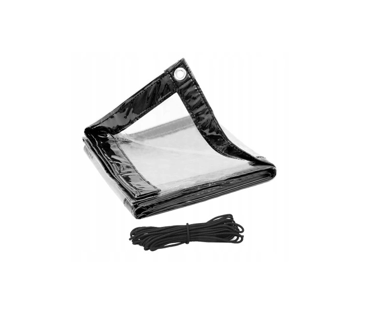 PRZEZROCZYSTA PLANDEKA ZASŁONY ZEWNĘTRZNE 3 X 2m MOCHRONA PRZED ŚNIEGIEM