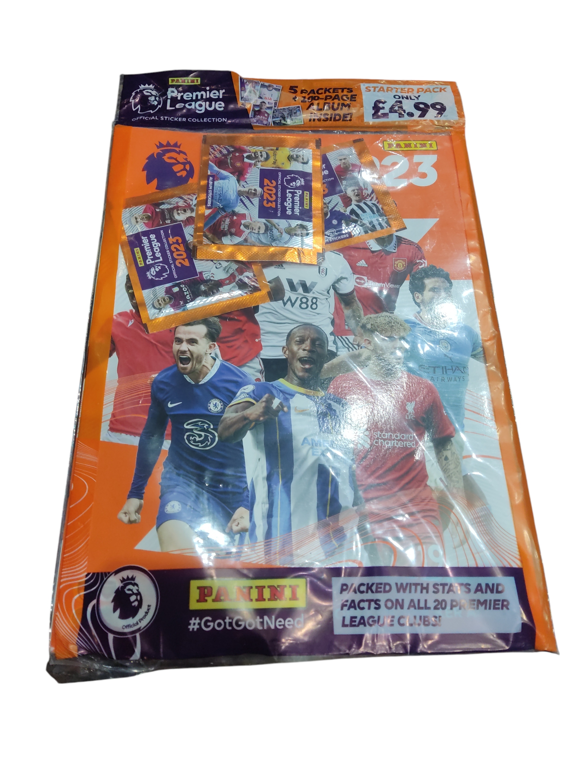 Panini Premier League 2023 zestaw startowy nakleJki 5 Saszetek Album Nowy