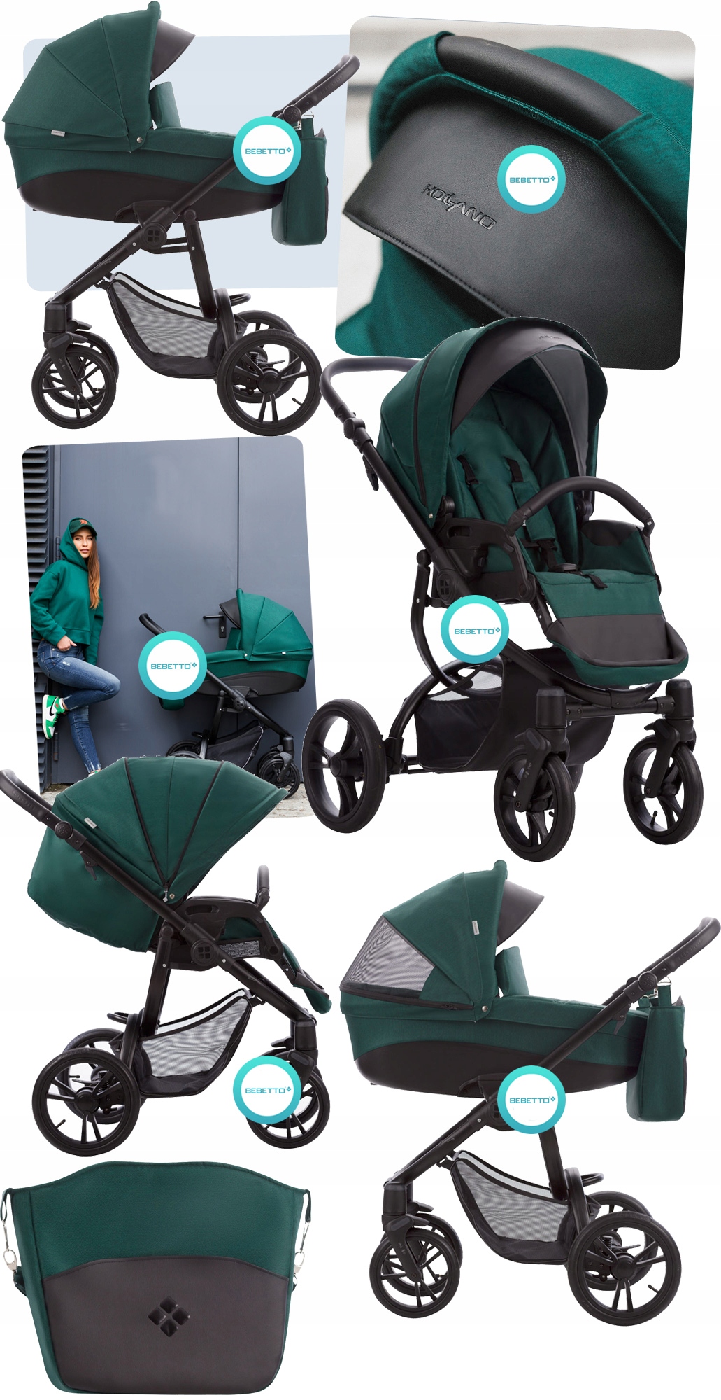 WÓZEK 3W1 BEBETTO HOLLAND 01 CZ I + MAXI-COSI CITI Kolor Wielokolorowy