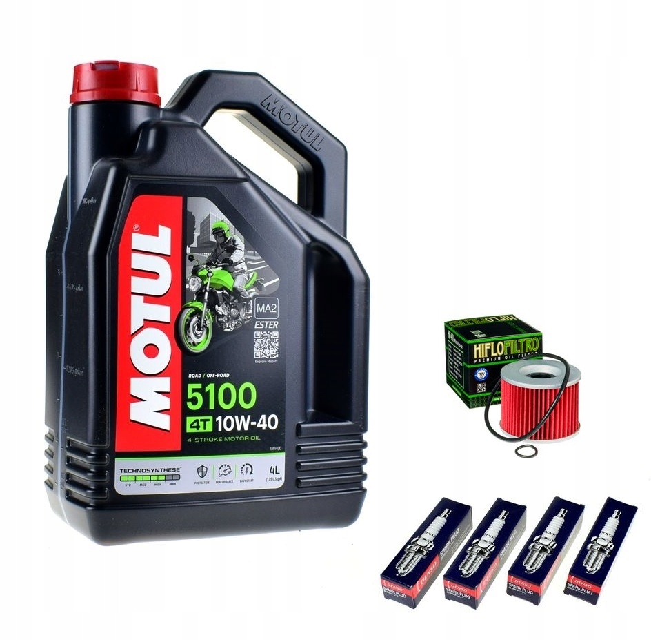 

Olej Motul 5100 Filtr oleju Świece Kawasaki ZR-7