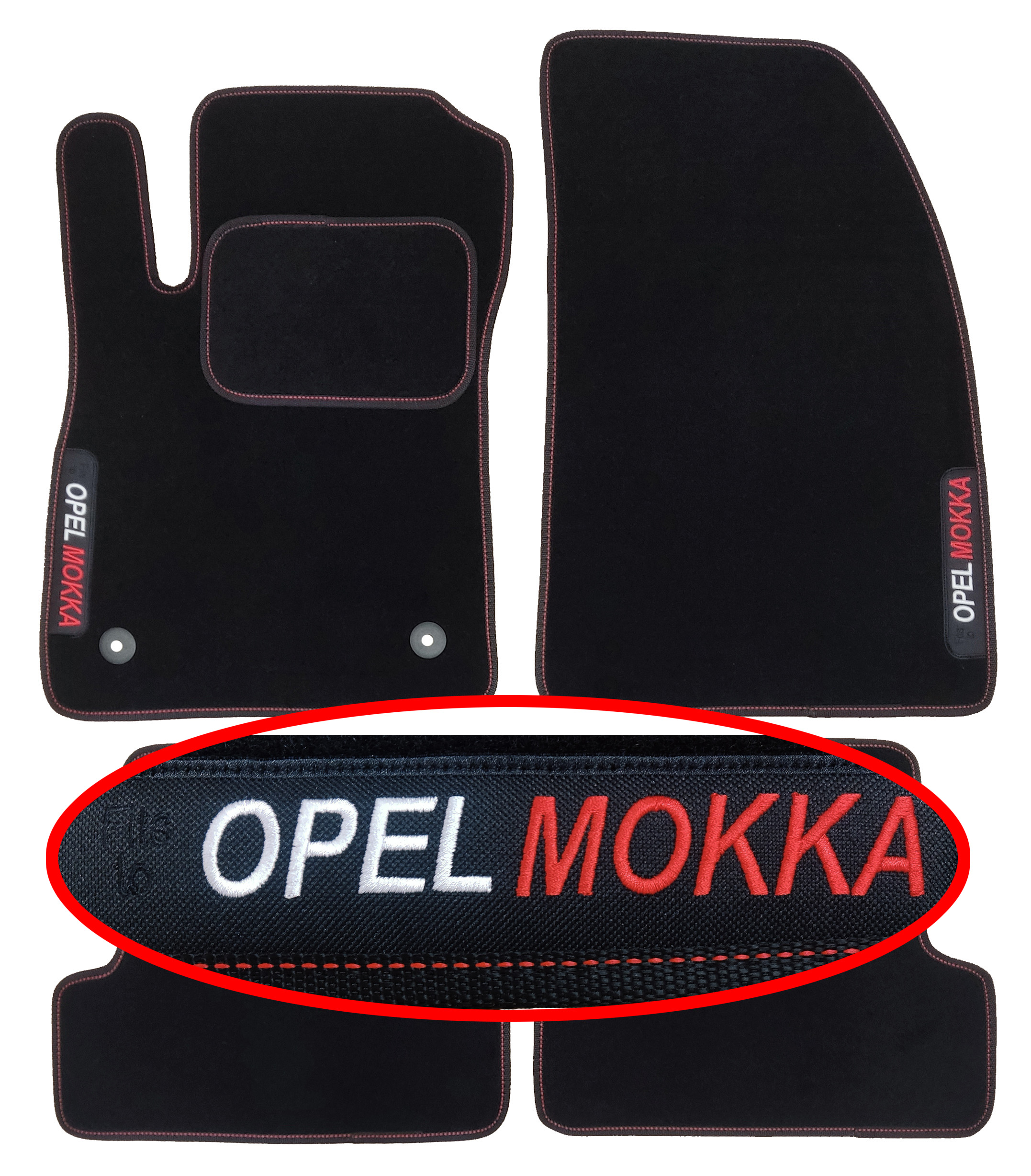 Opel Mokka X od 2012-2019 Dywaniki welurowe do auta Haft