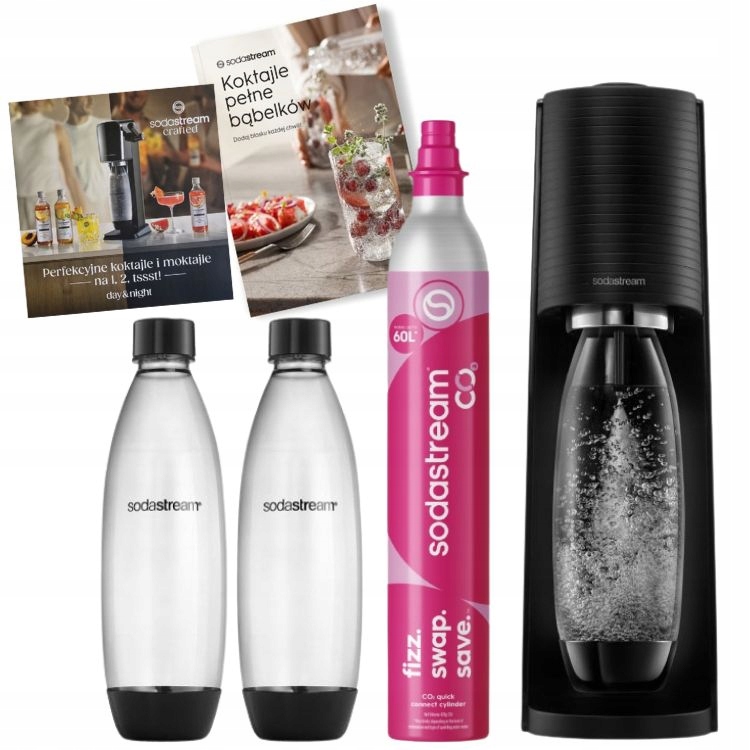 Výrobník Sody SodaStream Terra černý 2 lahve knihy receptů
