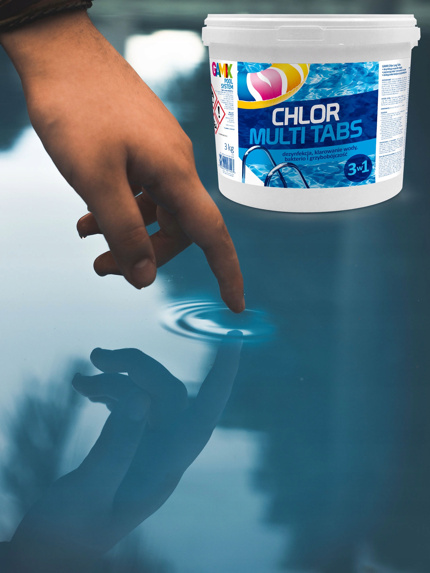 CHLOR MULTI TABLETKI DO BASENU CHEMIA BASENOWA 3W1 Pojemność 3 l