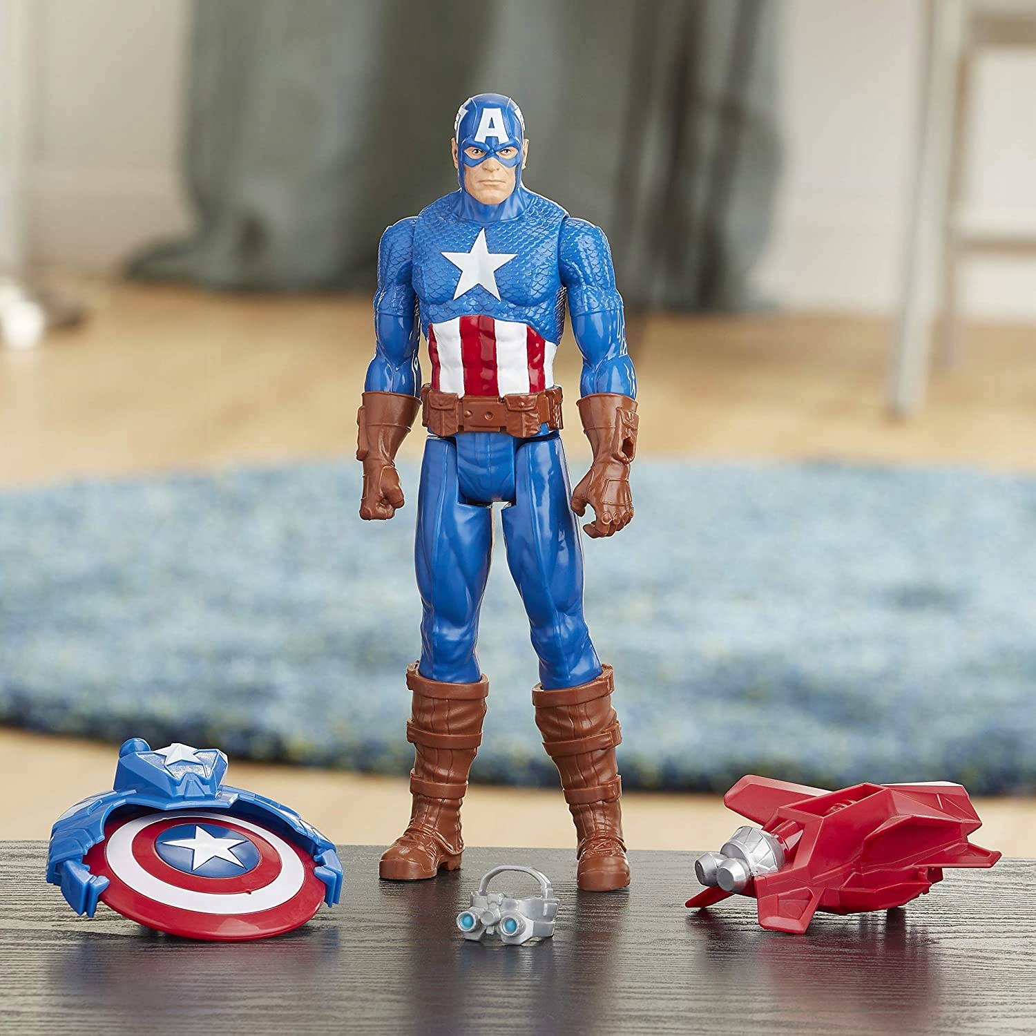 HASBRO KAPITAN AMERYKA WYRZUTNIA BLAST GEAR E7374 Bohater Avengers