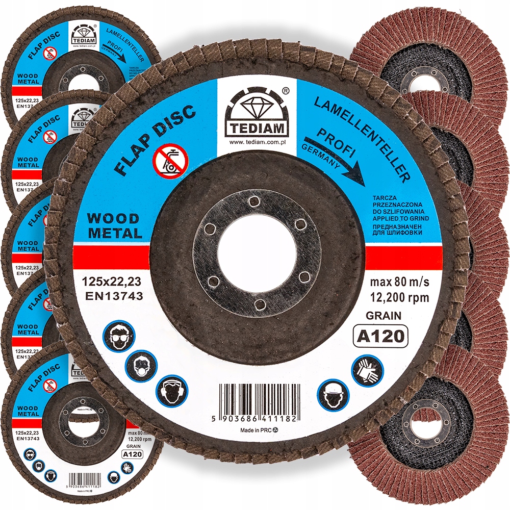 TARCZA LISTKOWA UNIWERALNA LAMELKA 125 mm A120