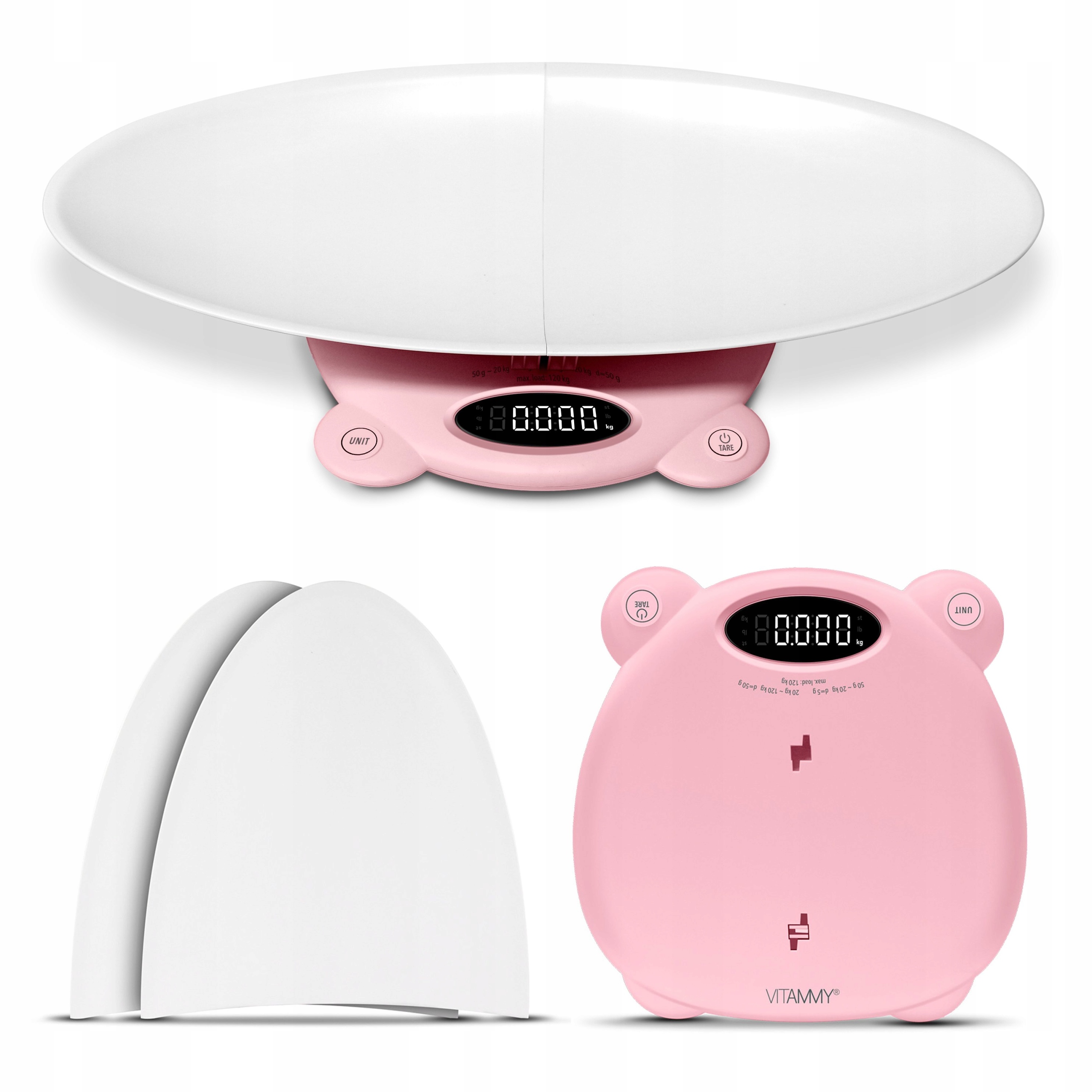 WAGA DLA DZIECI I NIEMOWLĄT NOWORODKOWA BABYCINNO Wyświetlacz LCD