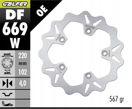Brzdový Kotúč Zadný Aprilia Rs 125/250/457/660 92-24; Rsv 1000 Mille 98-00