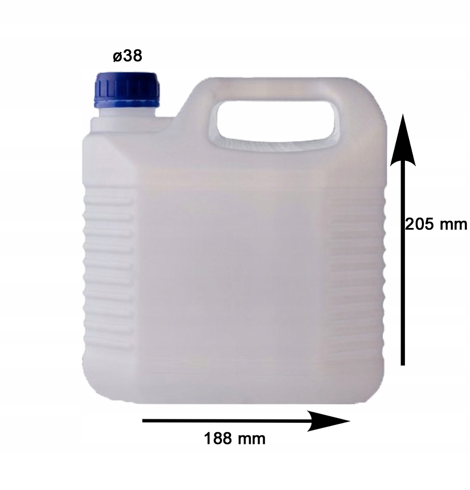 Kanister pojemnik 3L HDPE z nakrętką na płyny olej Marka inna