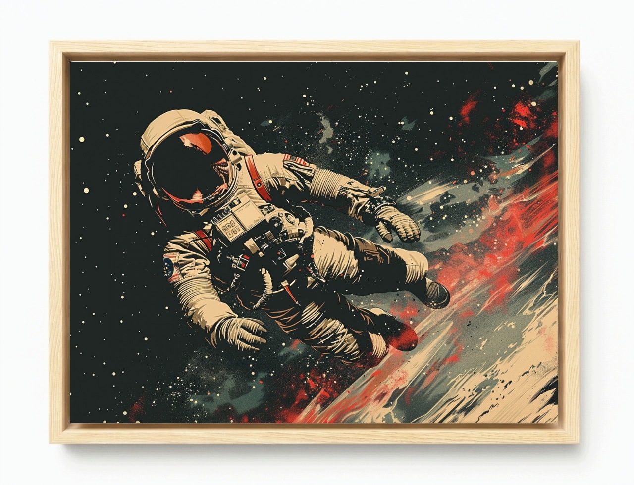 Obraz Rama American Box Astronauta Kosmos Galaxia Grafika Art 80x60