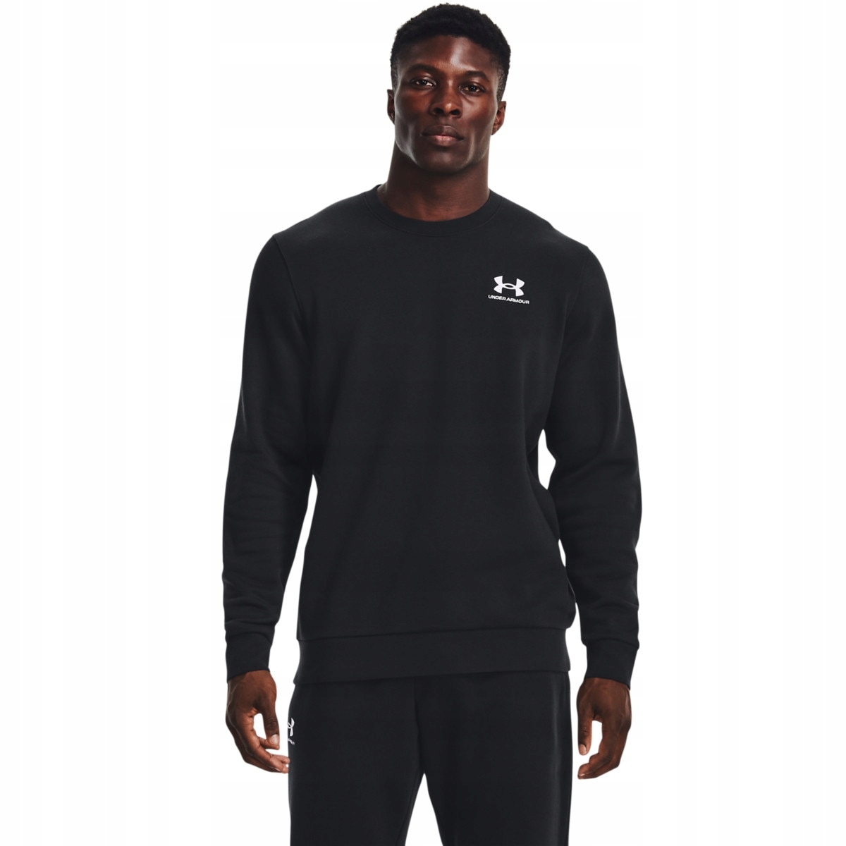 Męska bluza dresowa Under Armour Ua Essential Fleece Crew Czarny 3XL