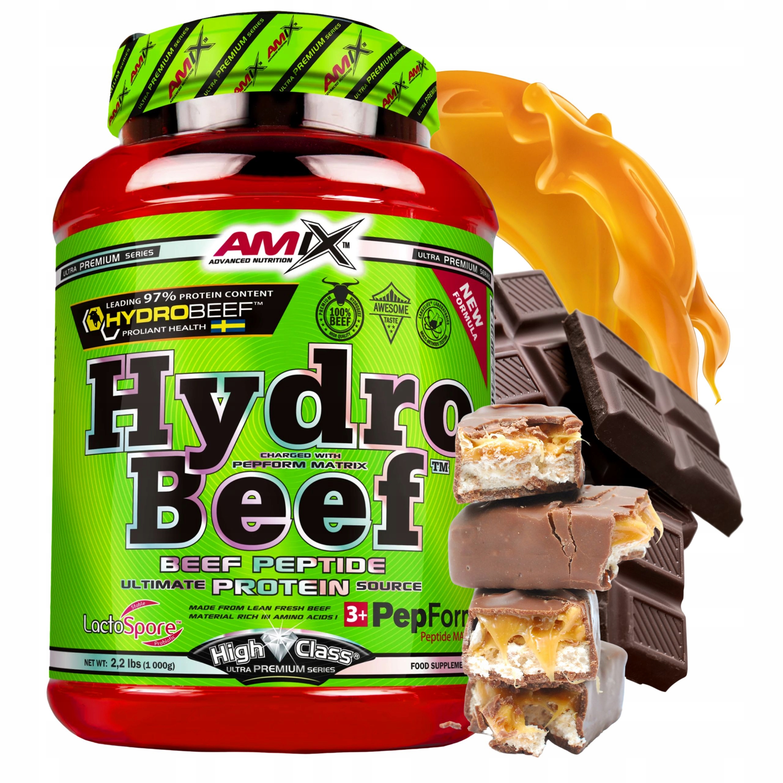 Amix Hydro Beef Protein 1000 g Hovězí protein Kolagen Keto