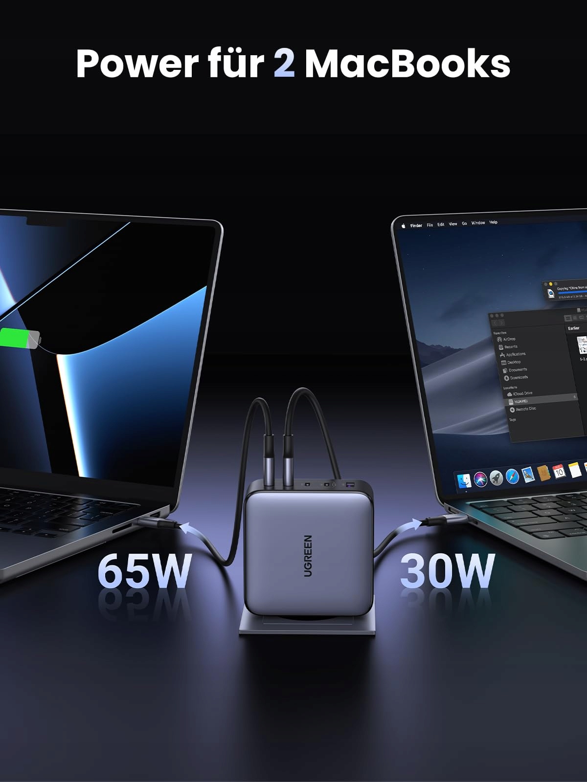 UGREEN Nexode Ładowarka USB C 100W 5-Port GaN PD MacBook iPad iPhone Galaxy — miniatura 4