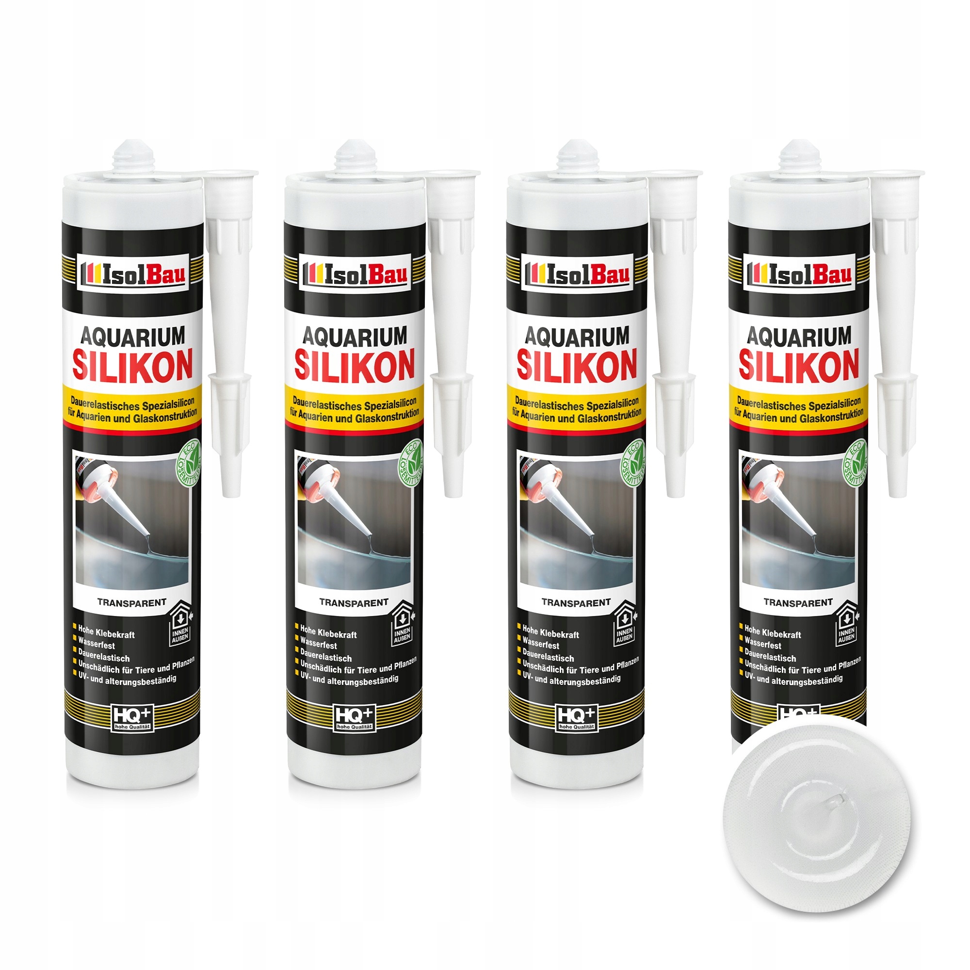 Akvaristický silikon 4 x 300 ml Transparent IsolBau pro terarijní akvária