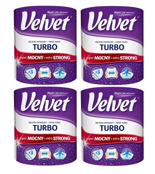 

Velvet Turbo Ręcznik Papierowy Kuchenny 4 Rolki