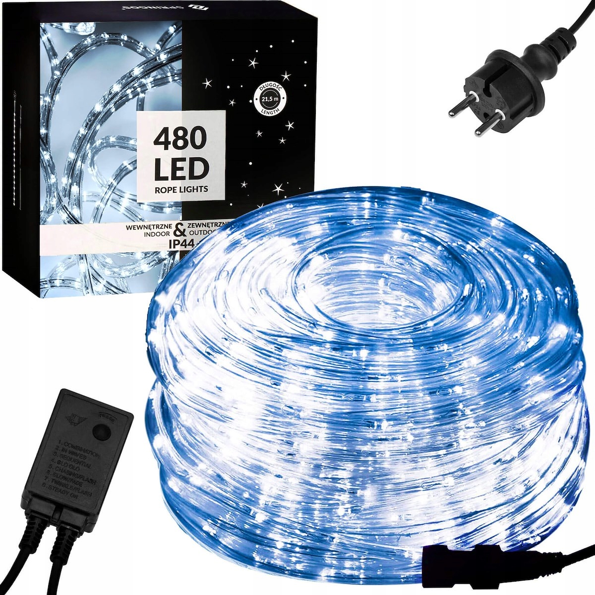 

Wąż Świetlny Zewnętrzny 480LED Lampki Choinka 20m
