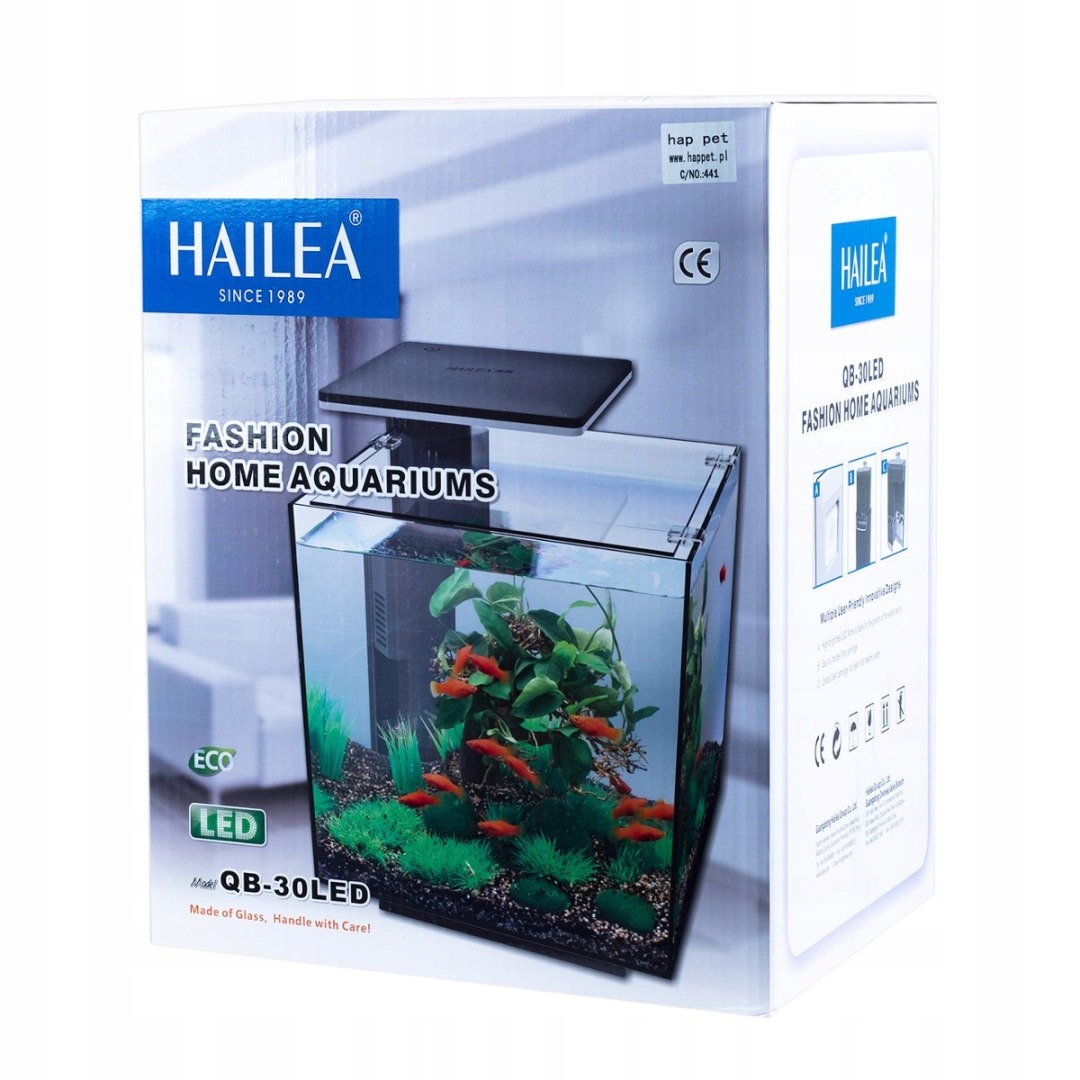 Levně Akvárium QB-30 Led Hailea bílé