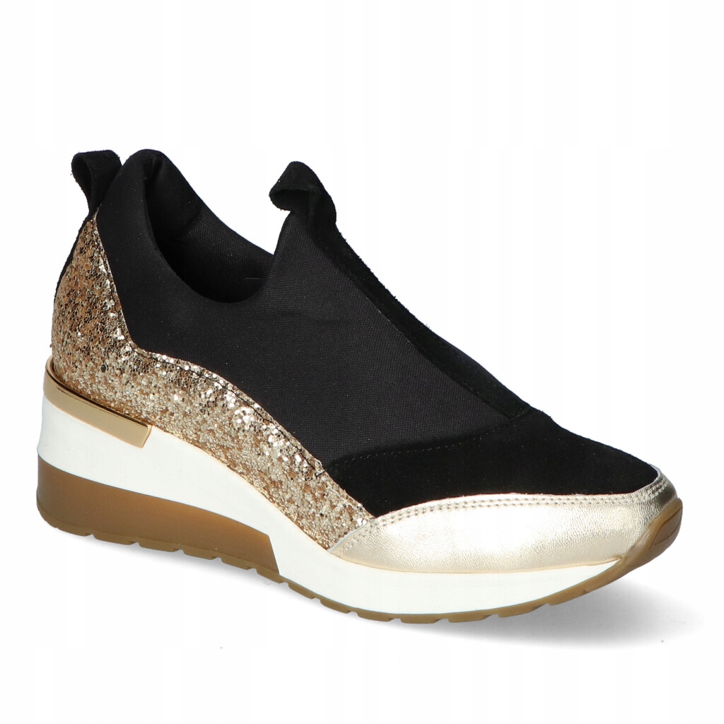 Tenisky Nicole 2574 Černé/Zlaté brokátové 40