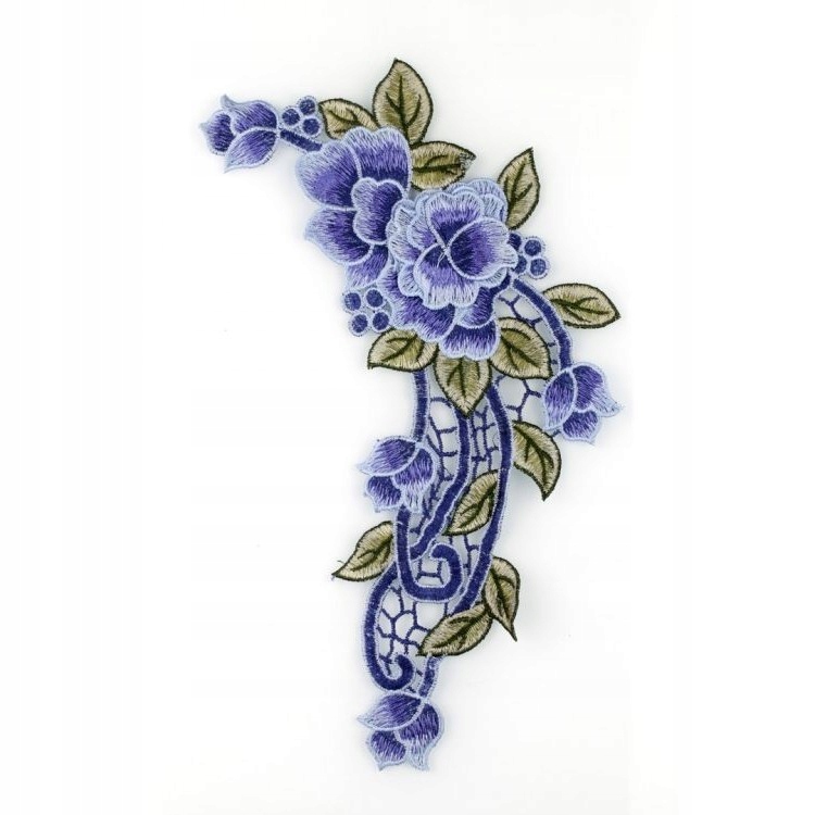 

Duża naszywka Fioletowe Kwiaty haft na kurtkę