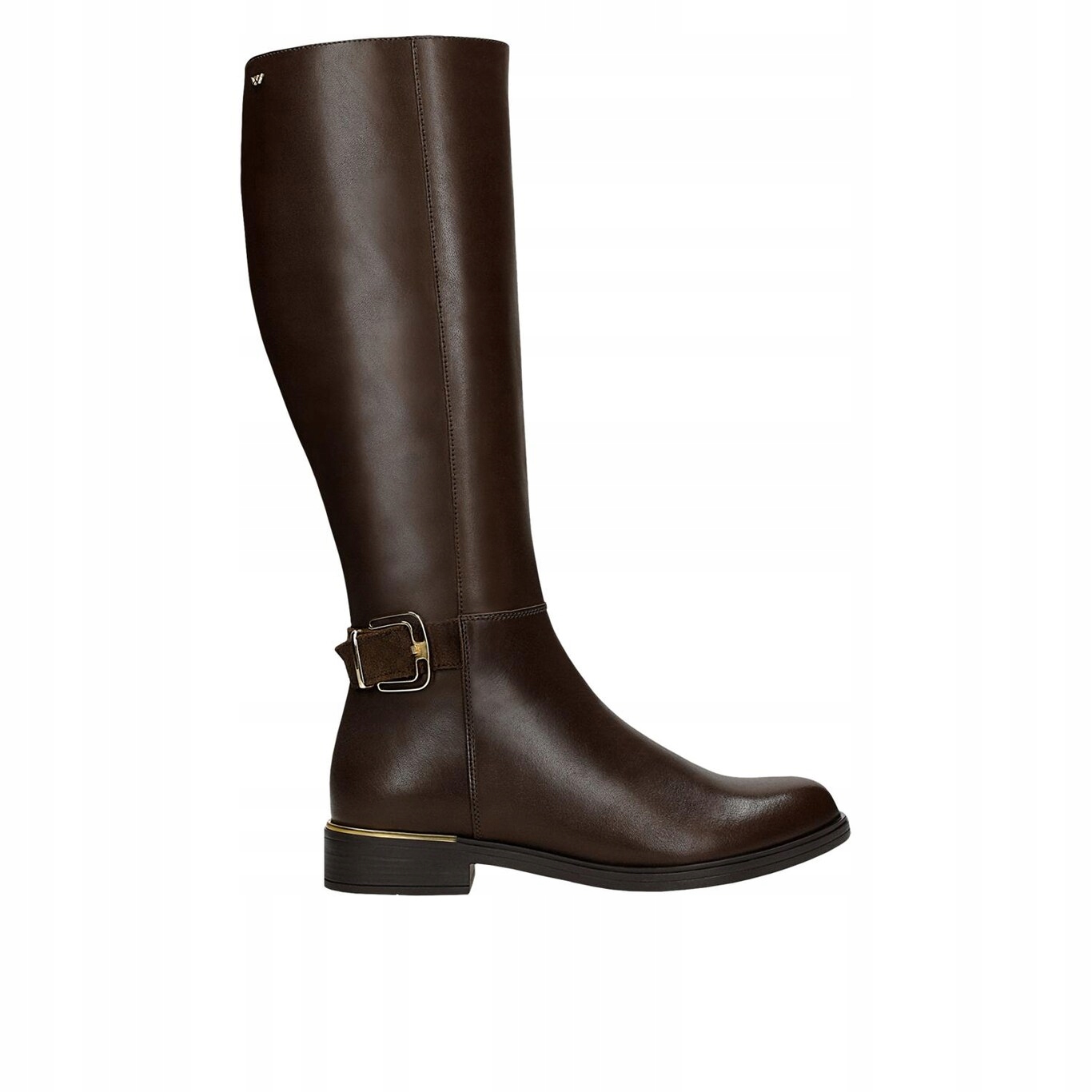 Brązowe kozaki oficerki ze skóry licowej r. 42