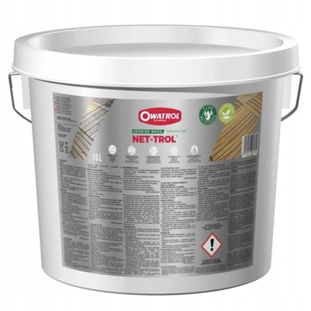 Owatrol Net-trol 15L – Odšeďovač na dřevo Obnovuje přirozenou barvu