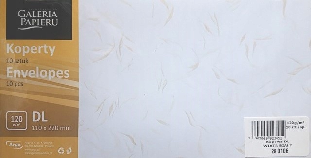 

Koperty ozdobne DL Wiatr 120g Biały 280106