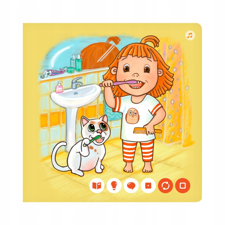 ALBI CZYTAJ Z ALBIKIEM CODZIENNE CZYNNOŚCI INTERAKTYWNA MÓWIĄCA KSIĄŻKA Q1P Okładka twarda