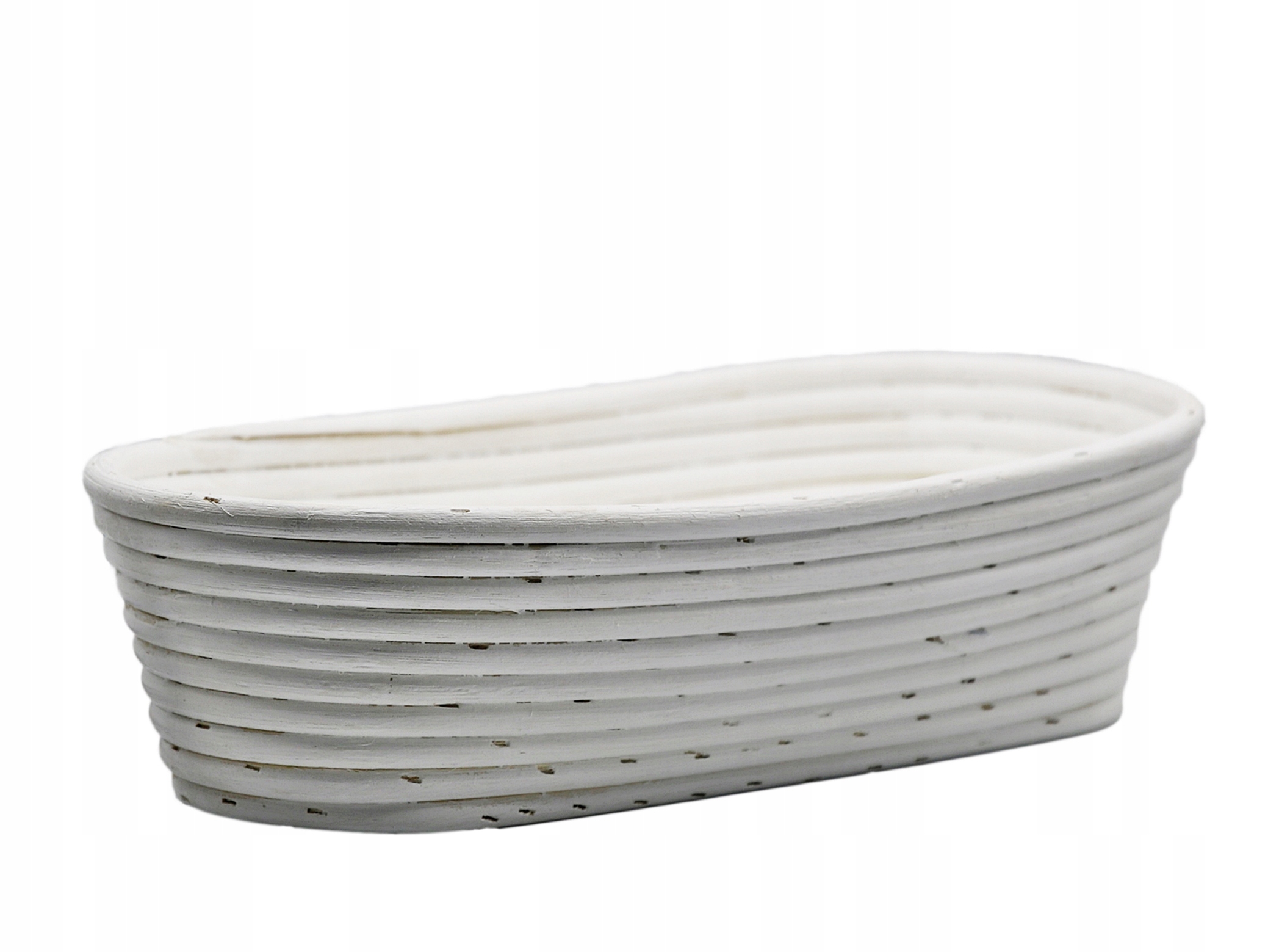 

Rattanowy dekoracyjny biały koszyk prezentowy