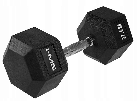 Hms Závaží Hex Pro pogumované pro silový trénink 27,5 kg