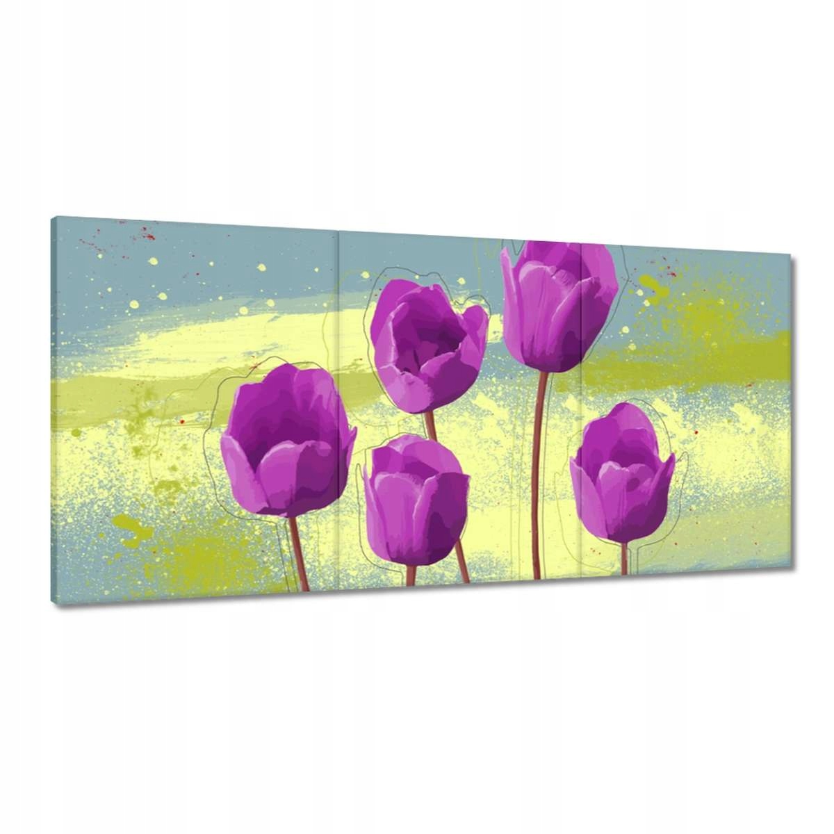 Obrazy 180x90 Fialové Maky na modrom pozadí