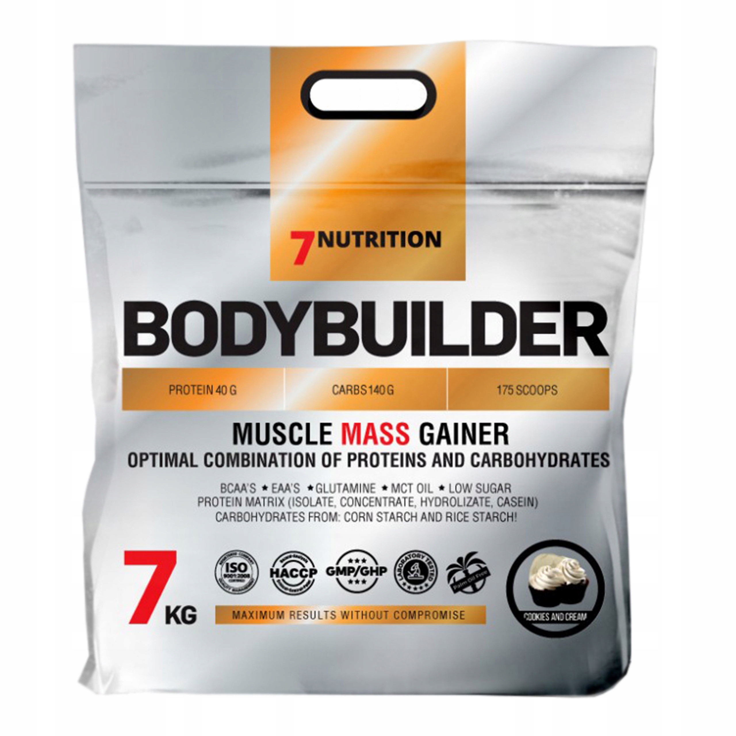 Gainer Svalová Hmota Sacharidy Bcaa Bodybuilder 7000g 7 Nutrition