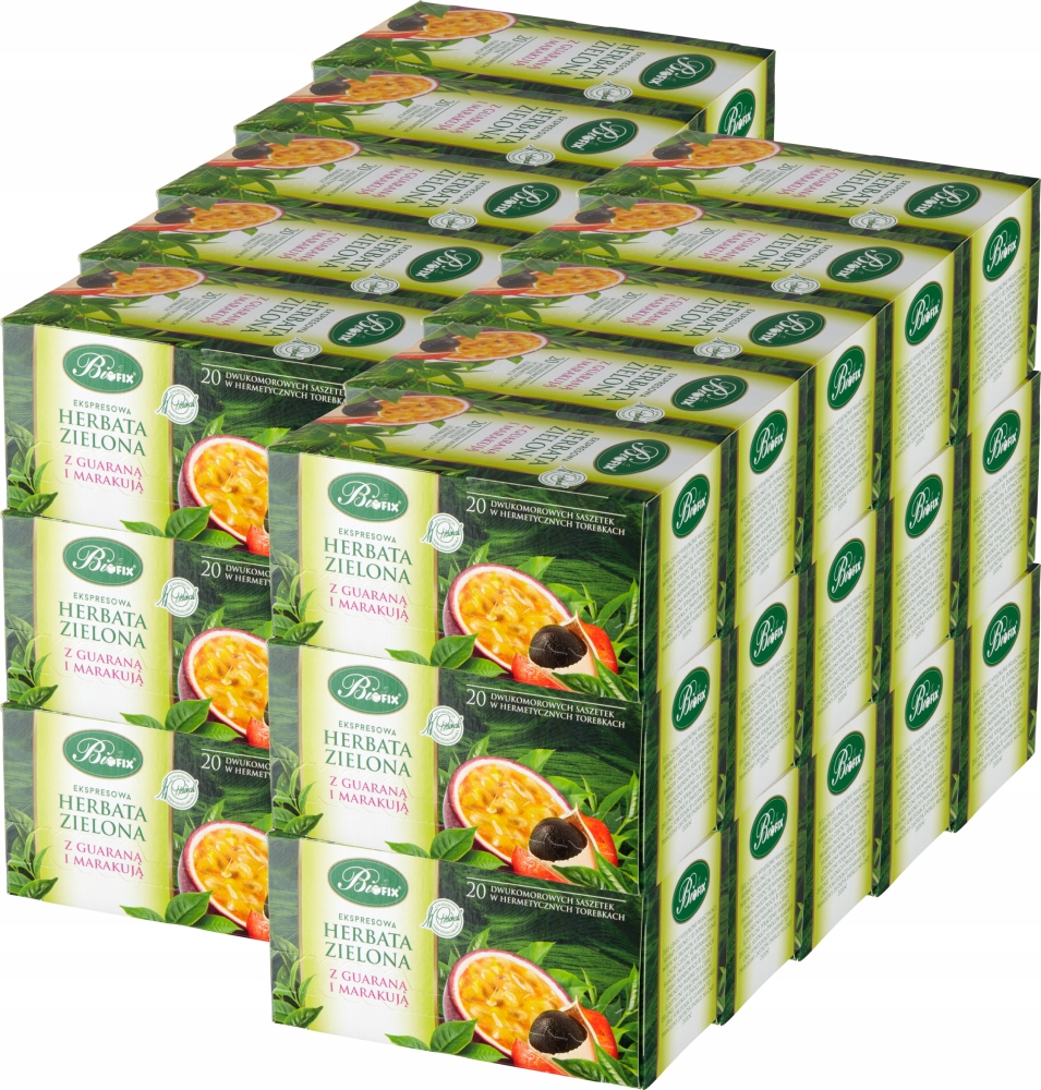 Bi Fix Herbata Zielona z guaraną i marakują 20TB x30
