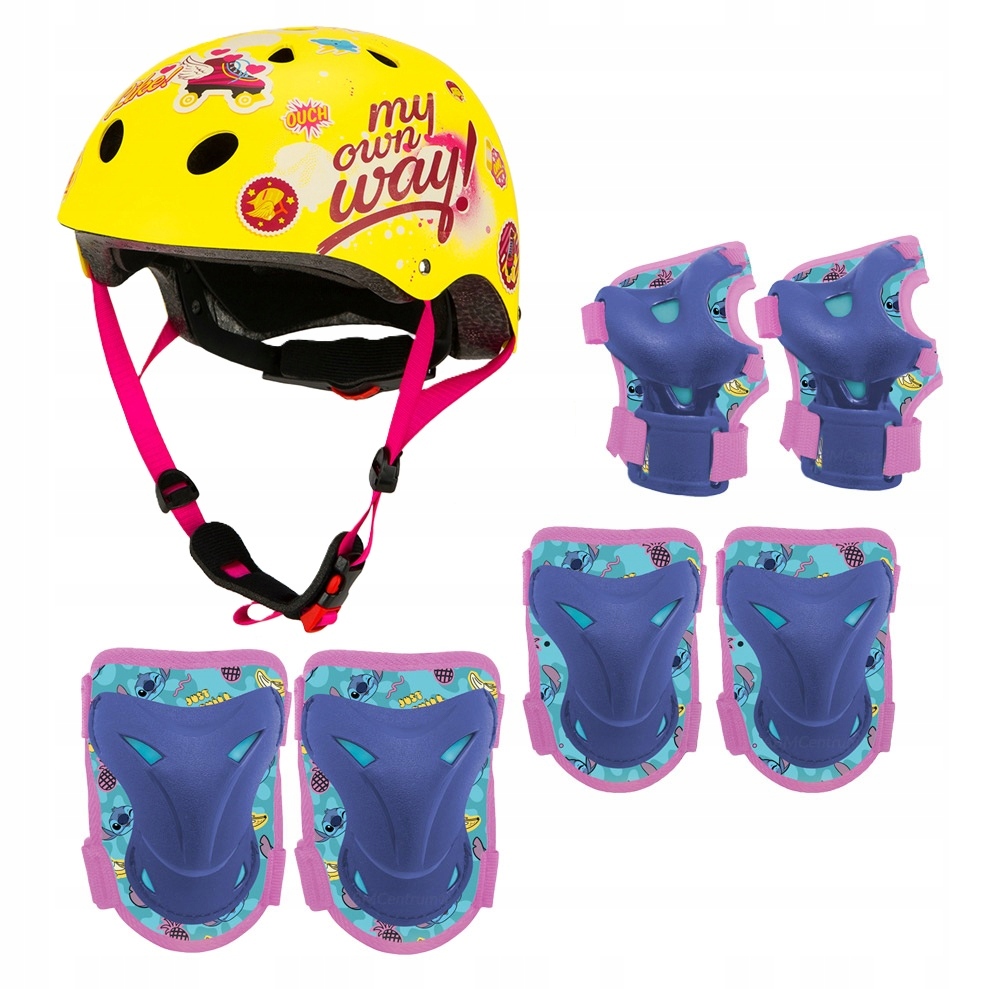 6x Ochraniacz Stitch Kask na rower hulajnogę rolki wrotki mocny 52-56 cm