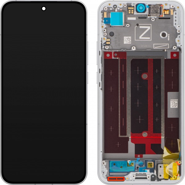 Org Wyświetlacz LCD z ramką ekran do Oppo Reno13 (biały)