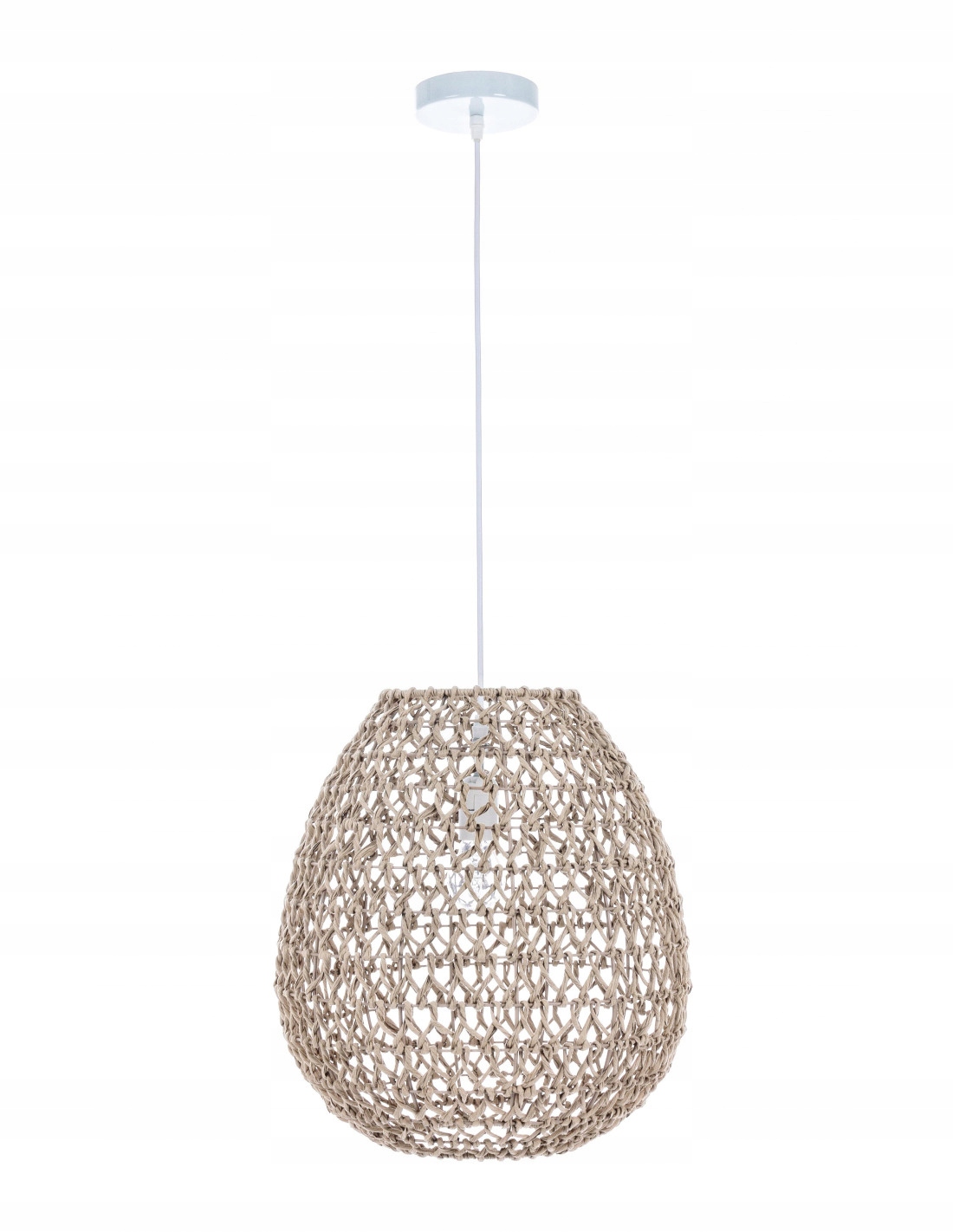 bizzotto Veľká závesná lampa Zambia 42 cm pletená boho E27