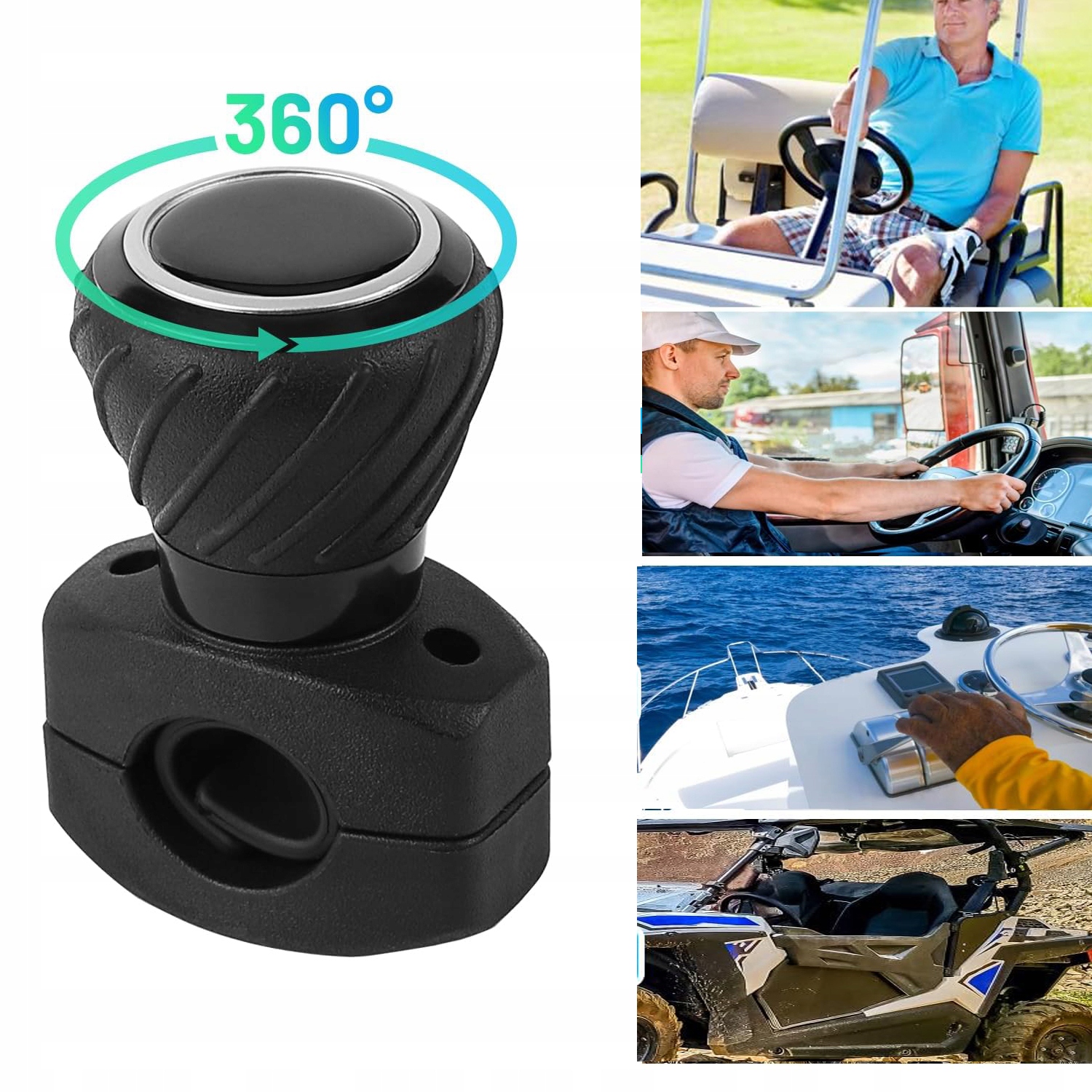 GAŁKA UNIWERSALNA NA KIEROWNICĘ DO SAMOCHODÓW OBROTOWY KULKA Z ŁOŻYSKOWANA Producent części inny