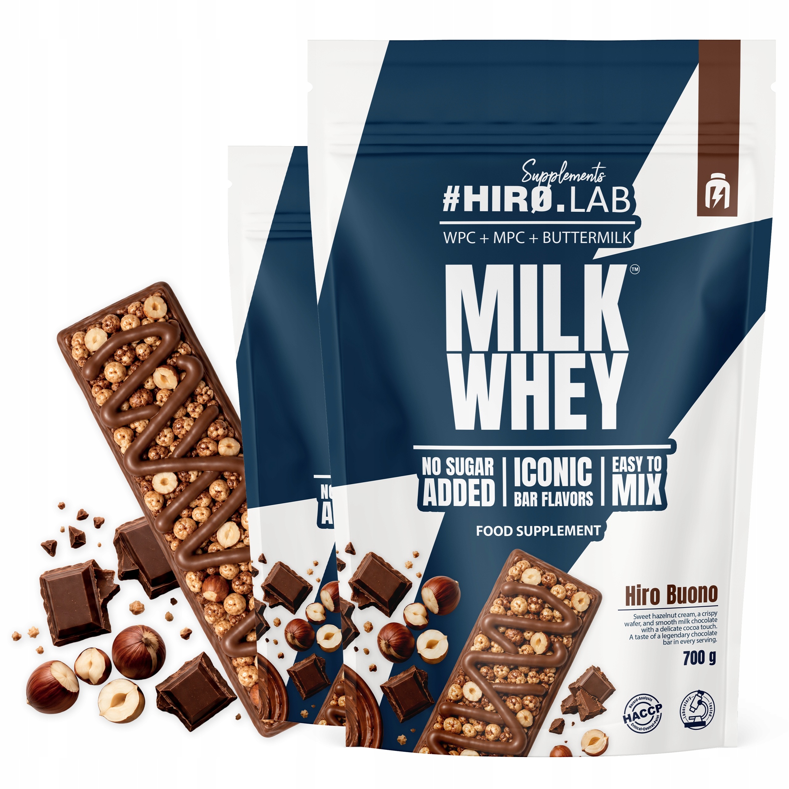 Protein Protein Wpc 80 Protein Mpc 2x Milk Whey 700 g Ořech Hiro