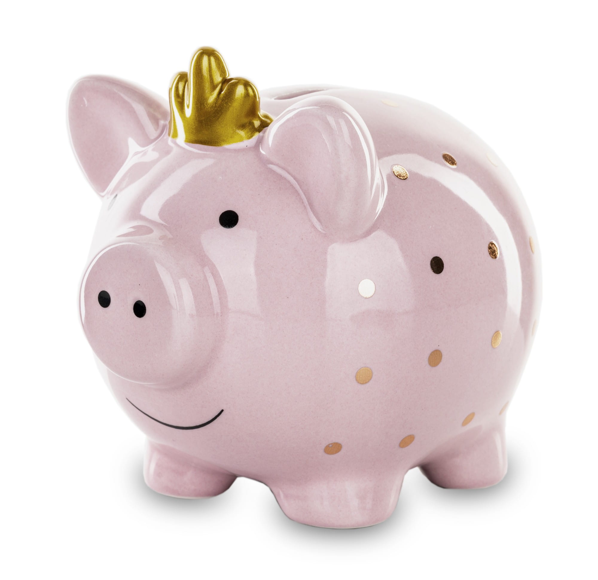 

Skarbonka Świnka Z Koroną Porcelanowa Różowa