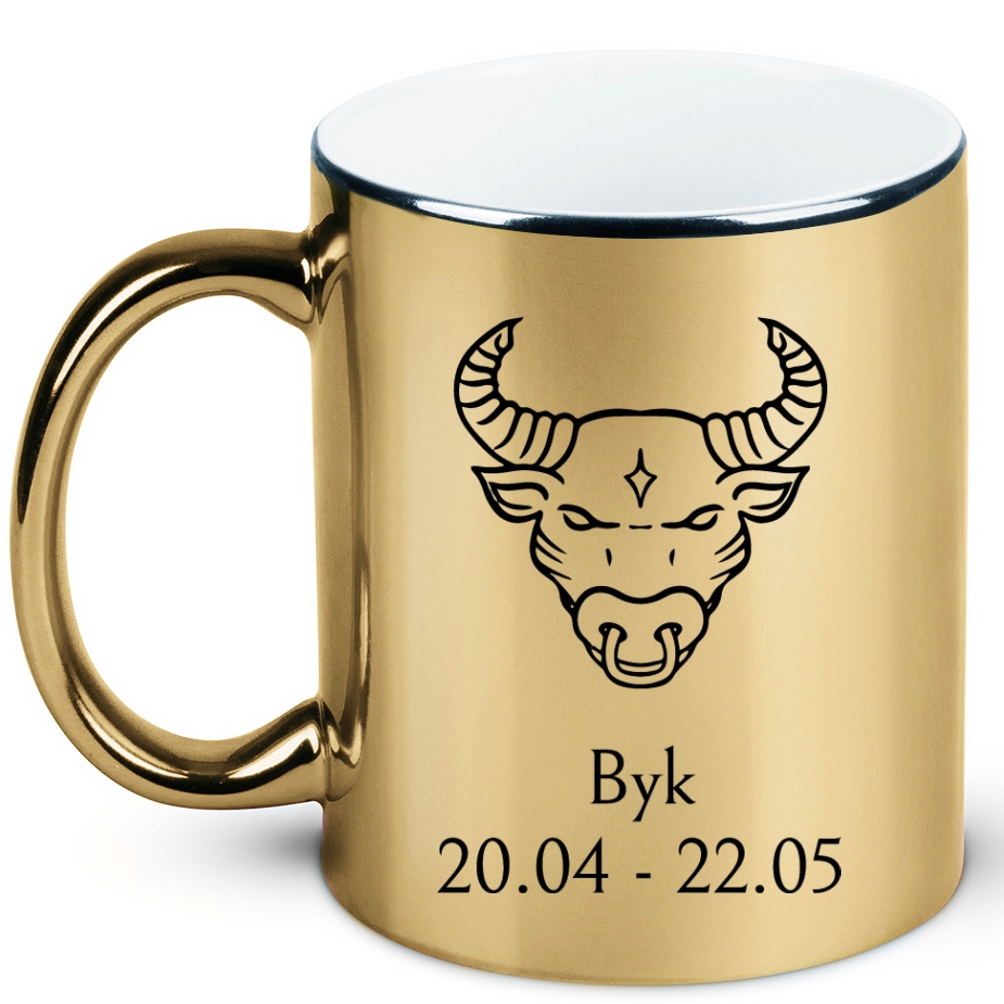

Złoty kubek znak zodiaku, horoskop byk