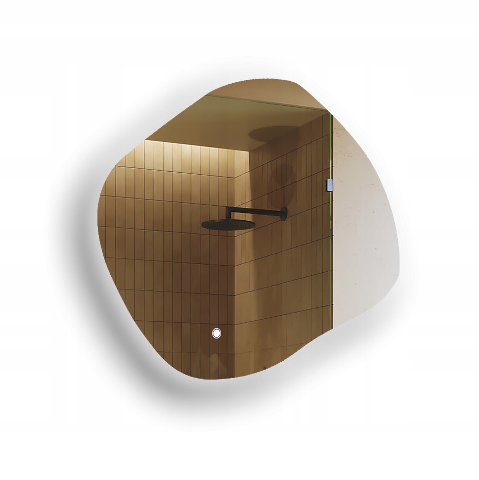 Lustro łazienkowe Led 94x84cm, Owalne, Led Dual, Włącznik dotykowy