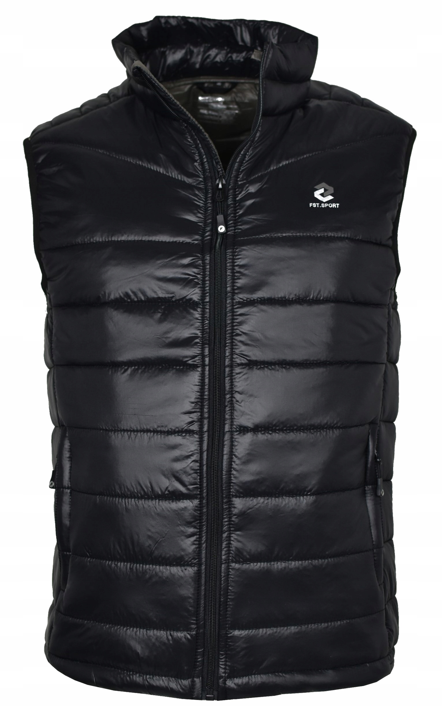 5XL-BEZRĘKAWNIK MĘSKI KAMIZELKA CZARNA M30 Kolor czarny