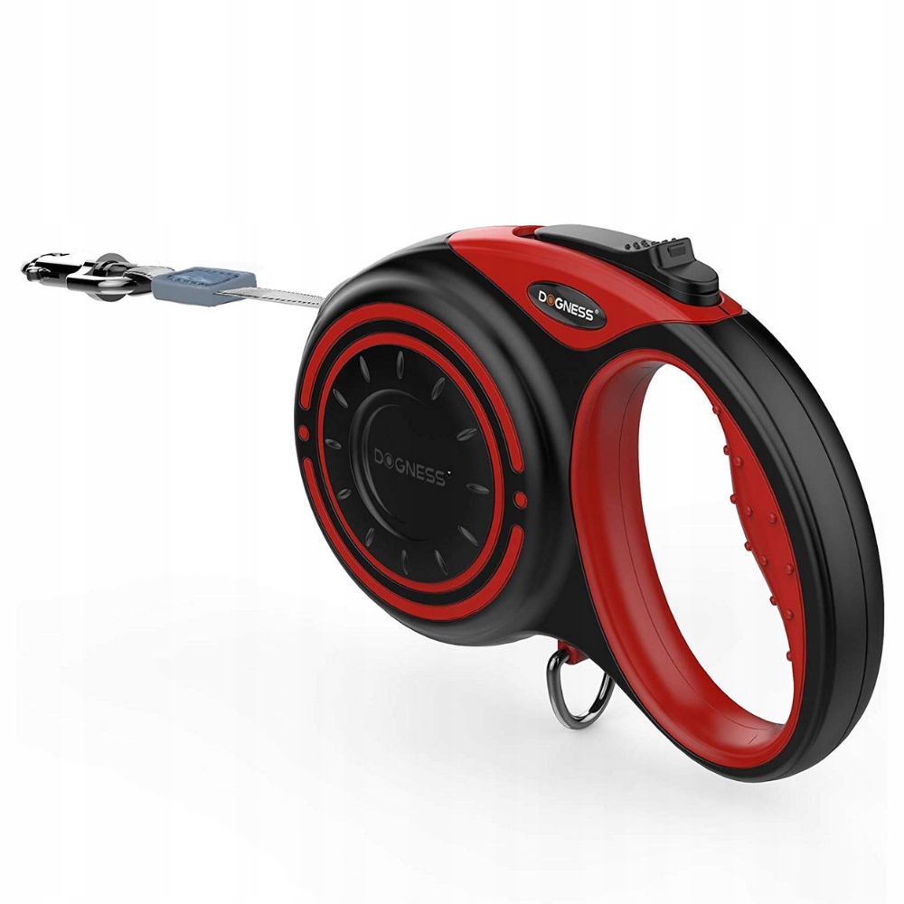 Levně Vodítko automatické Dogness páska 5 m (L) do 36 kg červená