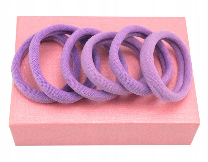 

Gumki Do Włosów Lycra Liliowe 6 Sztuk