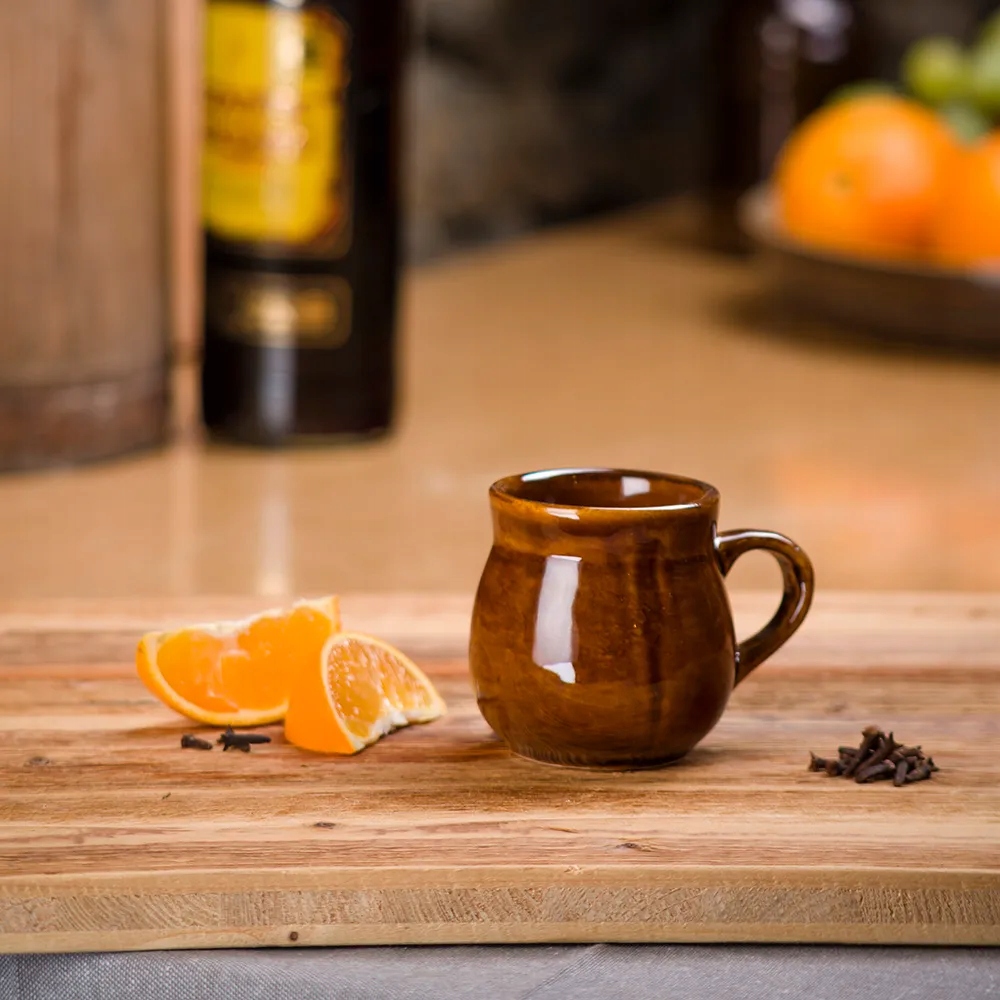 Kubki kamionkowe do grzańca z podgrzewaczem zestaw 250 ml 4 el. Pojemność 250 ml