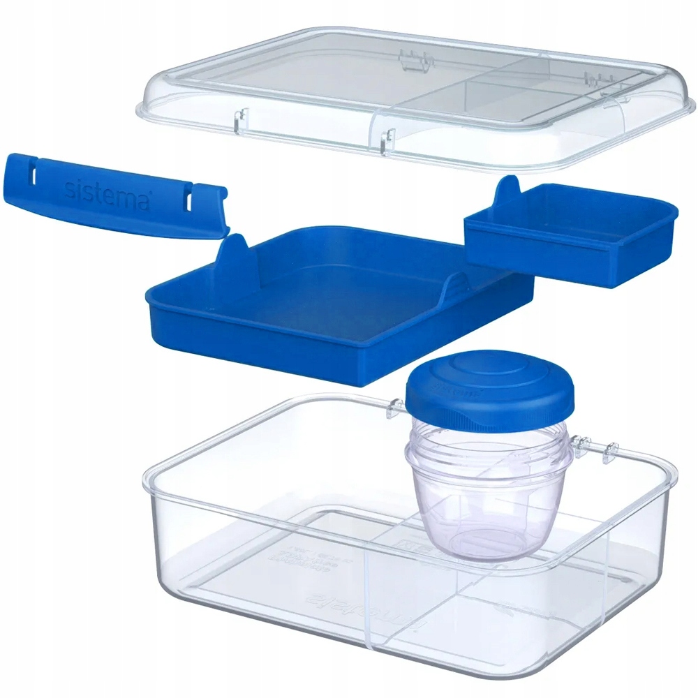 ŚNIADANIÓWKA SISTEMA LUNCHBOX BENTO BOX POJEMNIK SOS 1650ML Z PRZEGRÓDKAMI Marka Sistema