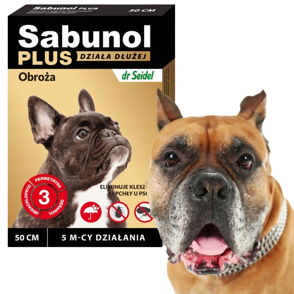 

Sabunol Plus obroża p kleszczom i pchłom psa 50cm
