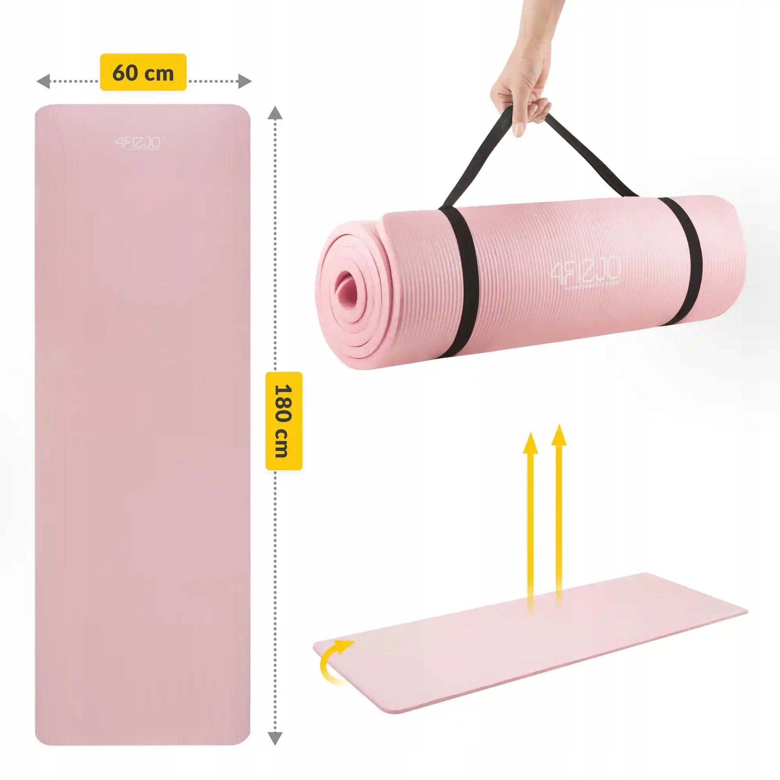 MATA DO ĆWICZEŃ JOGI NBR GIMNASTYCZNA TRENINGOWA FITNESS MEGA GRUBA 1,5 CM Kod producenta 9311502717473