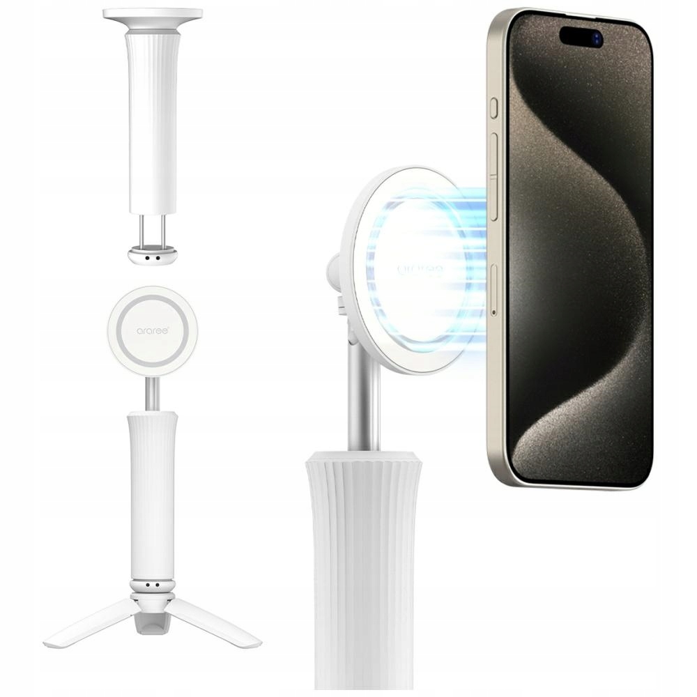 Selfie tyč Araree Magfie Pod Lite Tripod MagSafe bílá