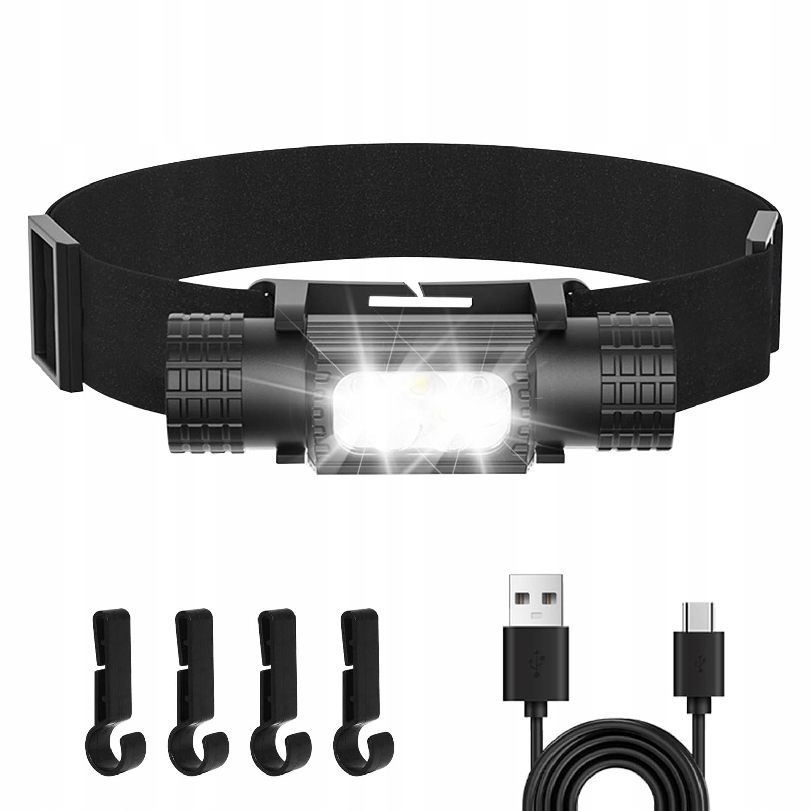 EBUYFIRE Latarka czołowa LED z 7 Trybami Możliwość Obracania IP66