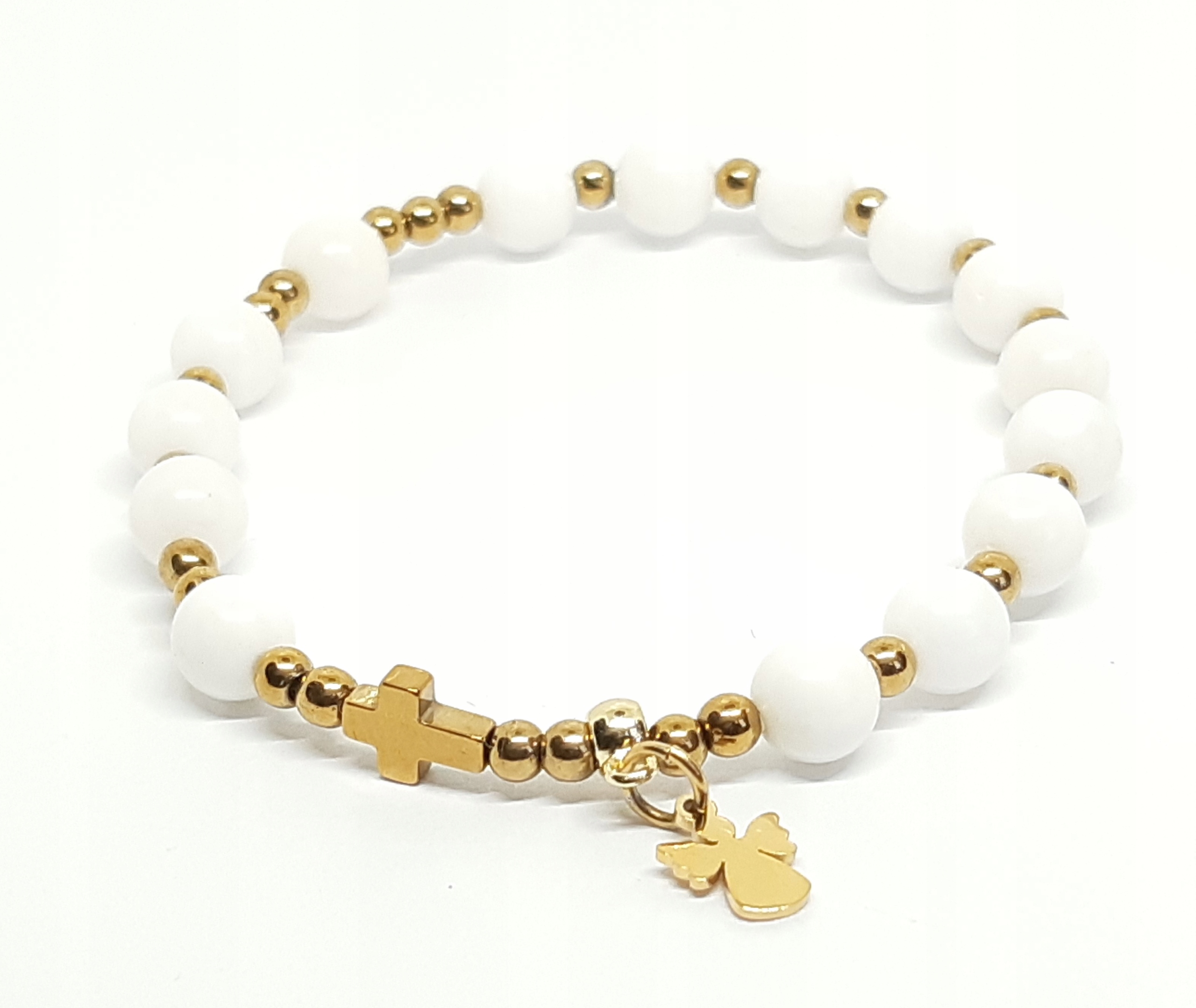 Bransoletka Różaniec na rękę - Minerał Jaspis Hematyt + Cytat z BIBLII Kod producenta 12